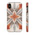 Silver Feather Compass - Impact Resistant Phone Case